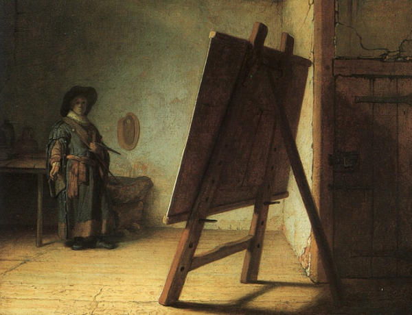 artysta w pracowniautorstwa rembrandt 1629